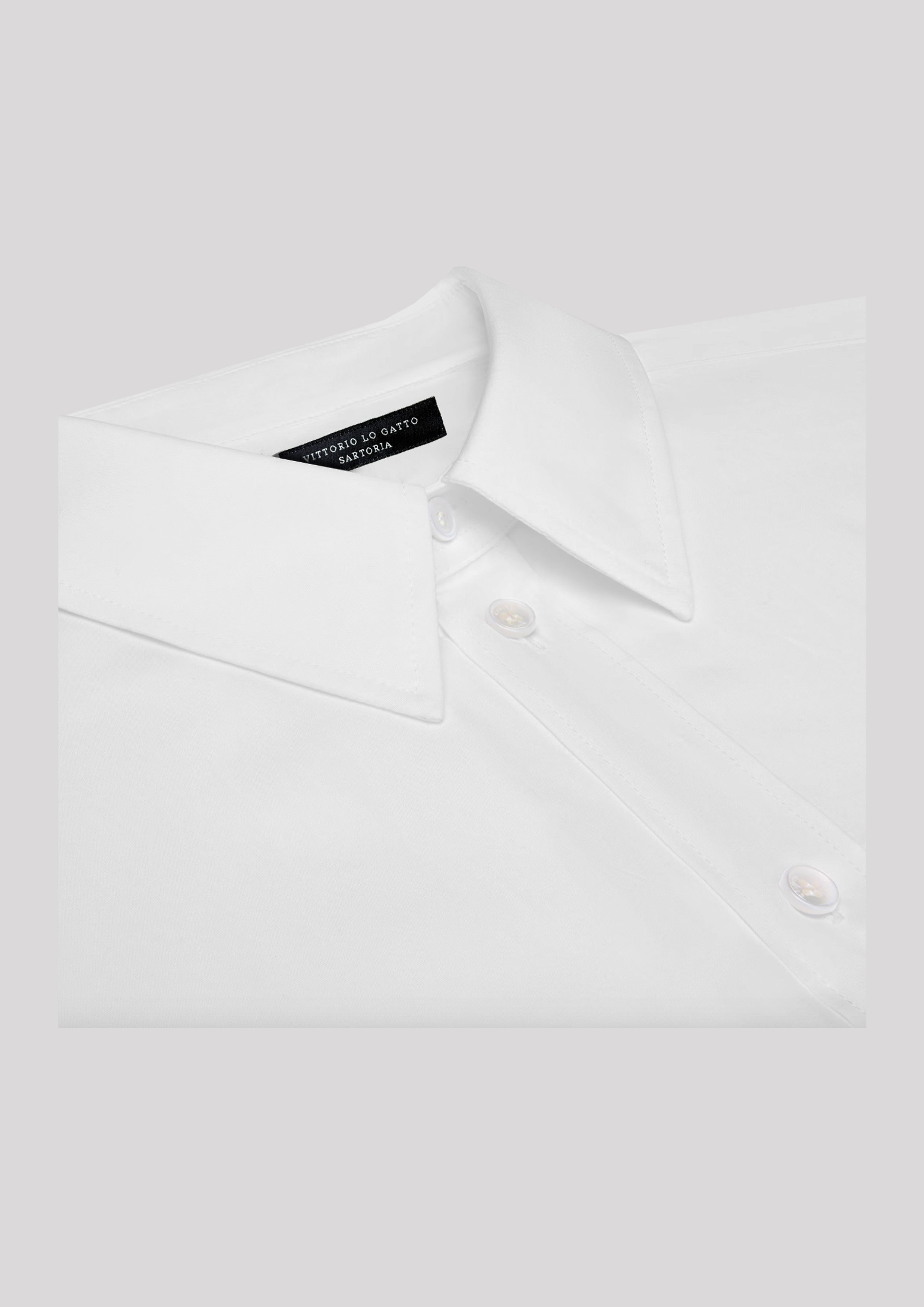 Camicia Classica Popeline Bianca